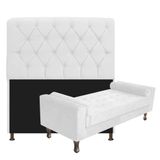Kit Cabeceira Lady E Recamier Félix 90 Cm Corano Branco