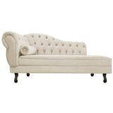 Recamier Diana 185cm Lado Direito Suede Bege