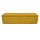 Calçadeira Munique 195 Cm King Size Suede Amarelo