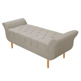 Recamier Ari 100 Cm Solteiro Suede Bege