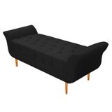 Recamier Ari 100 Cm Solteiro Suede Preto