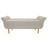 Recamier Estofado Ari 160cm Queen Size Suede Bege