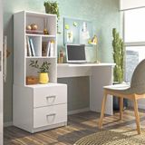 Escrivaninha Notebook Gaveta Cristal Branco
