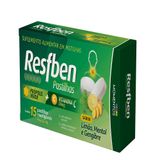 Suplemento Alimentar Resfben Sabor Limão, Mentol E Gengibre 15 Pastilhas