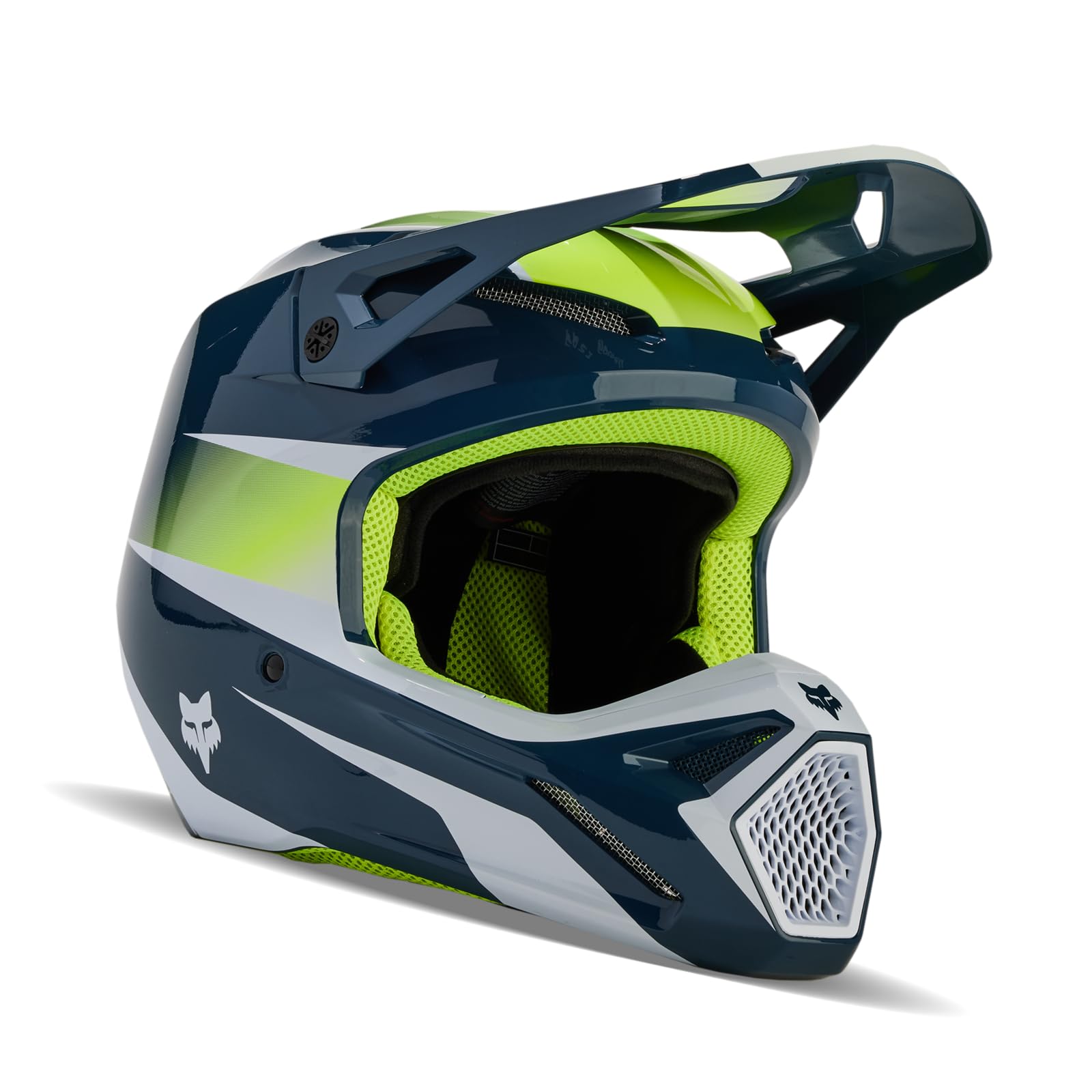 Capacete De Motocross Fox Racing V1 Youth Dark Indigo Tamanho M
