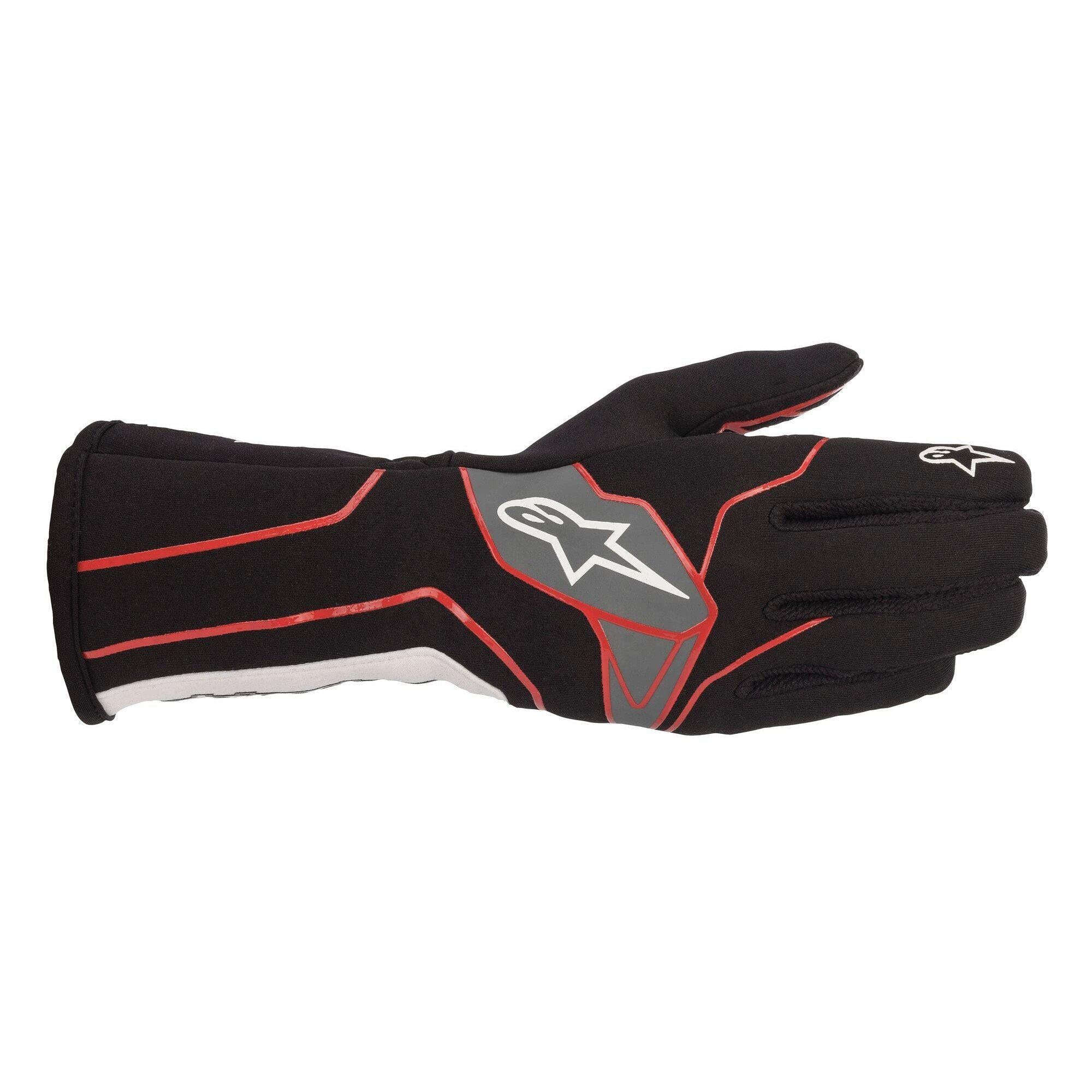 Luvas De Karting Alpinestars Tech-1 K V2 Tamanho Grandes Preto/vermelho/branco