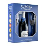Espumante Aurora Branco Moscatel 750ml + 2 Taças