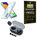 Capa Para Galaxy A26 + Fone Bluetooth + Pelicula De Vidro 3d