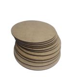 100 Apliques/bolacha 5cm Mdf Crú Redondo Sublimação