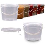 Balde De 1.8 Litros Transparente 7 Pçs