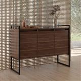 Balcão Buffet Aparador Industrial 3 Portas - Marrom Affara Marrom Affara