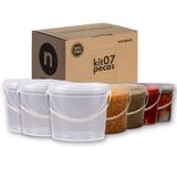 Balde Para Pizzaria Ingredientes 1.8l 7 Pçs