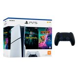 Console PlayStation5 Slim com 2 Jogos + Controle sem Fio DualSense Sony Midnight Black