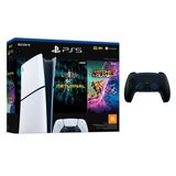 Console Ps5 Slim Edição Digital Com 2 Jogos + Controle sem Fio DualSense Sony Midnight Black