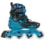 Patins Infantil X-light Azul Com Rodas Led (par) Tam: M (29-32)