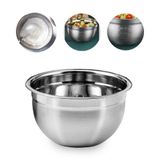 Tigela Mixing Bowl Aço Inox Salada Molho Creme Multiuso 18cm