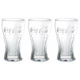Jogo Copo Coca-Cola Contour Vidro 300ml 3 Unidades - Nadir