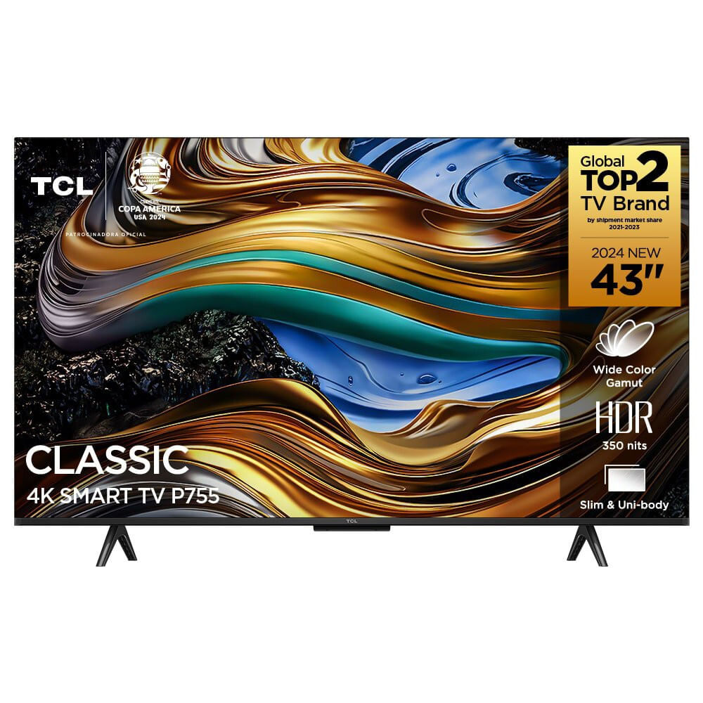 Smart TV TCL 43 Polegadas Google TV LED 4K UHD 43P755