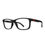 Óculos De Grau Hb Polytech M 93104 Matte Black D. Red