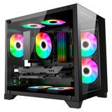 Gabinete Gamer K-mex Aquario Cg-01ad Space Z Lateral De Vidro Preto Micro Atxmid-tower Cg01adrh001cb0x U Unica Unica