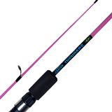 Vara Pesca Leve Light Molinete Mig Tucunaré Mpi-08 1,40m 8-25lbs Rosa Inteiriça