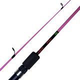 Vara Pesca Leve Ultra Light Molinete Mig Piau Mp-07 1,20m 4-10lb Rosa Inteiriça