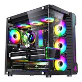 Gabinete Gamer Ryvel Cube Black Ry-gb-cb-bl U Unica Unica