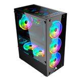 Gabinete Gamer Ryvel Vision Black, Sem Fan - Ry-gb-vs-bl U Unica Unica