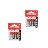 Kit 2 Embalagens Pilha Comum Pequena Aa 8 Unidades