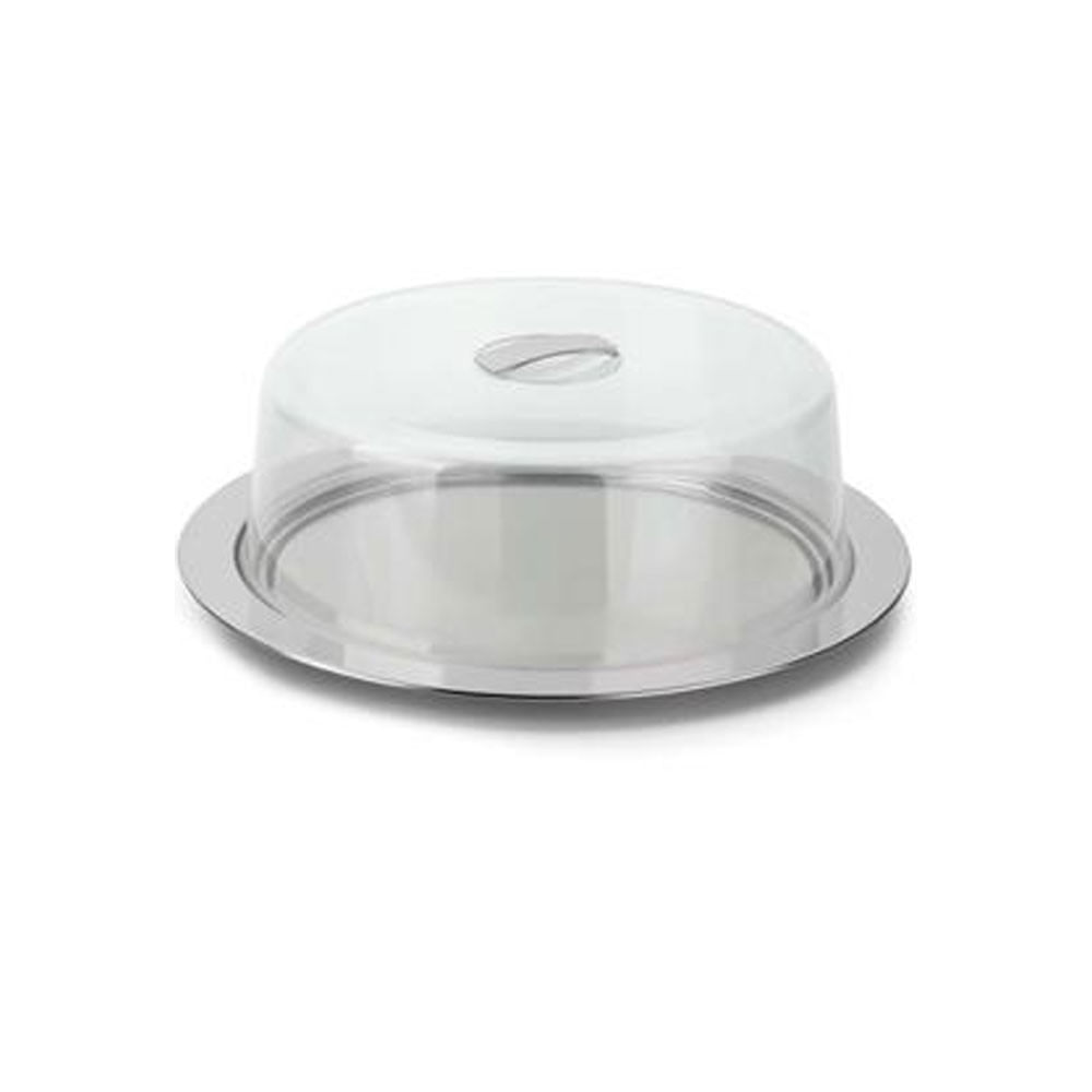 Prato Para Bolo Forma Em Aço Inox Vision 33cm