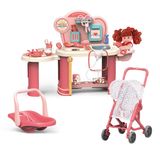 Bancada Infantil Doutora Com Carrinho E Boneca Replay Kids