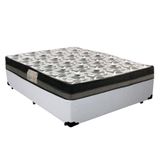Cama Box Casal Sintético + Colchão Casal Ortobom Iso Dupla Face 60x138x188 Branco