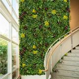 4m² Parede De Plantas Artificiais Decorativas Para Ambiente Externo Enfeite Com Folhagens Volumosas