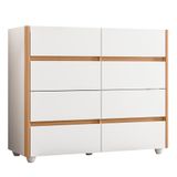 Cômoda Aparador Infinite 8 Gavetas Branco/freijó - Móveis Albatroz