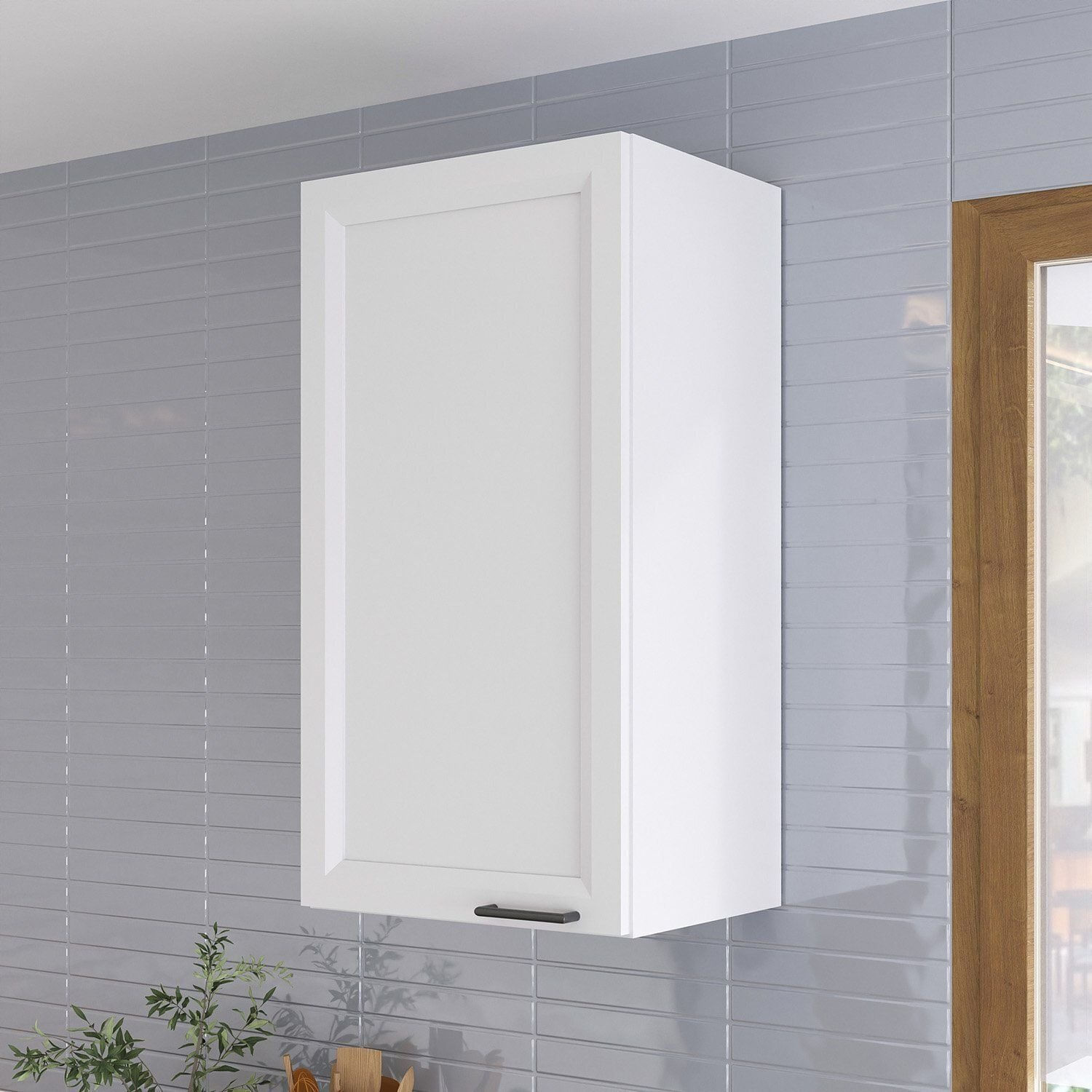 Armário Aéreo 1 Porta 41cm Soho Cabecasa Madeiraoriginals Branco