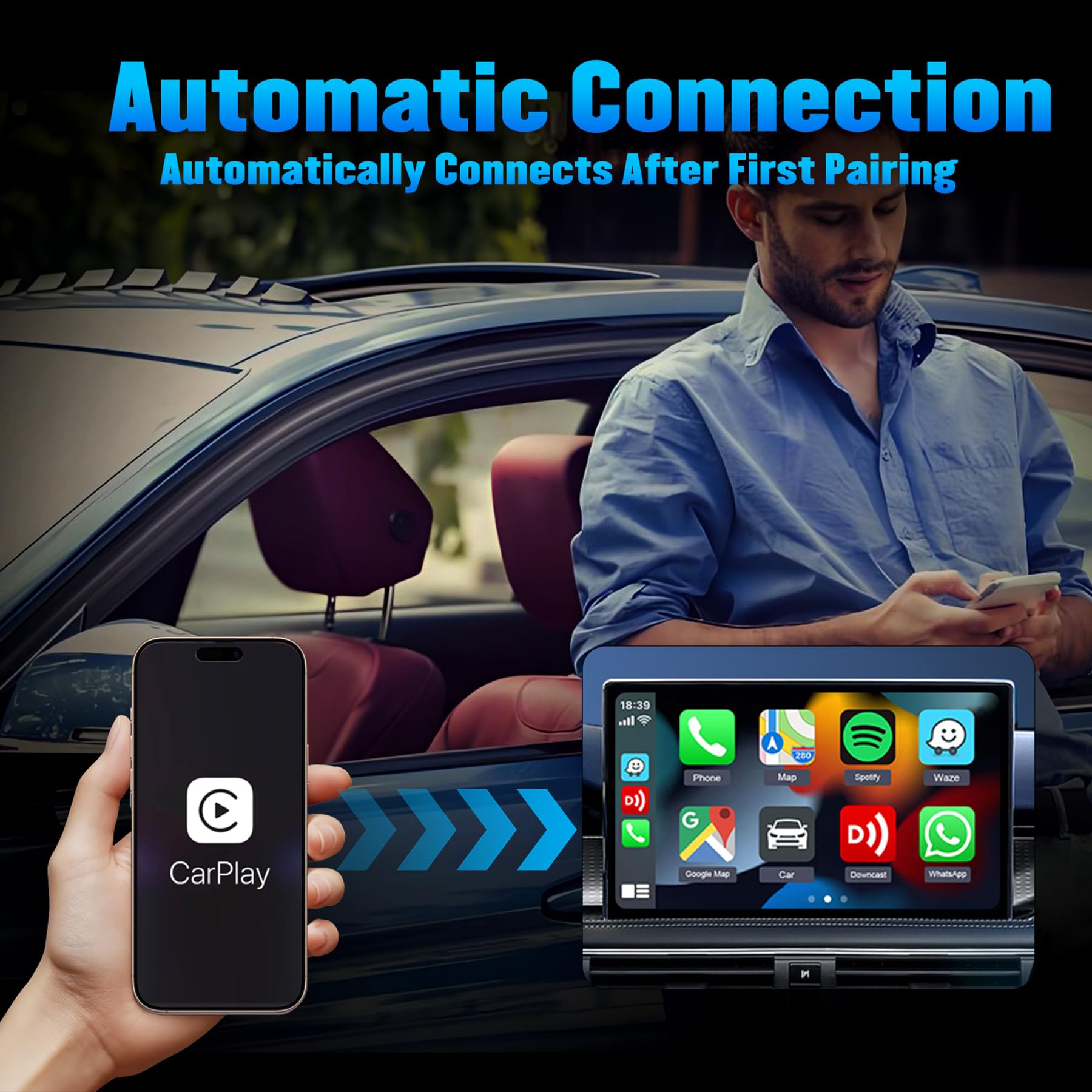 Adaptador Car Play 2025 UANTIN - Conexión Inalámbrica Para Apple CarPlay En Coche
