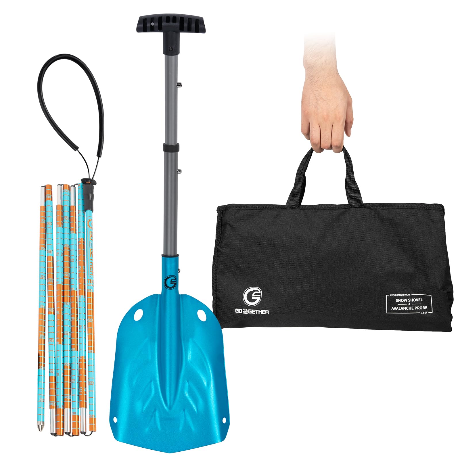 Kit De Pá De Neve G2 Go2gether Avalance Em Alumínio Leve