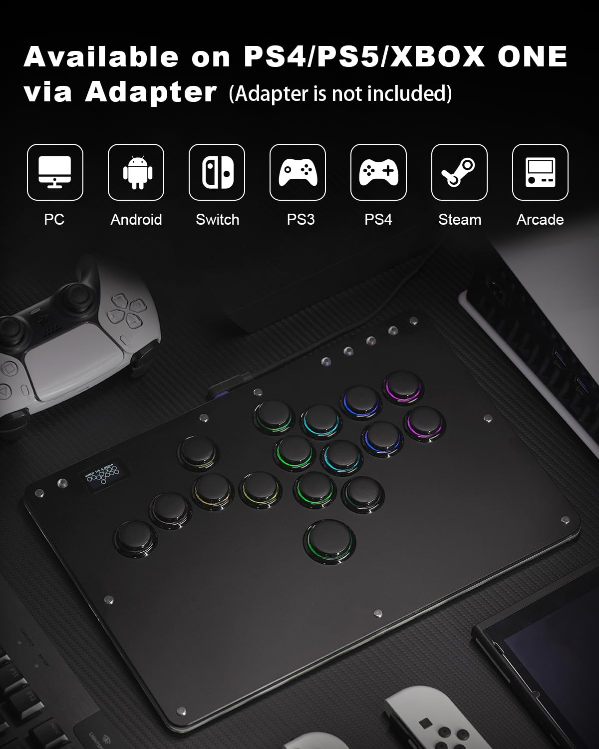 Controlador Arcade Stick Haute42 R16 Sem Alavanca Para Pc/ps4/switch ...