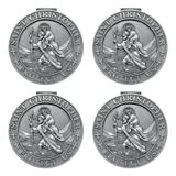 Clipe De Viseira De Carro Anowvi Saint Christopher Medal, Pacote Com 4