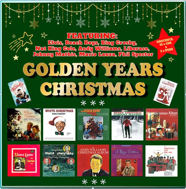 Conjunto De Caixas De Natal Golden Years Elvis Presley Johnny Mathis