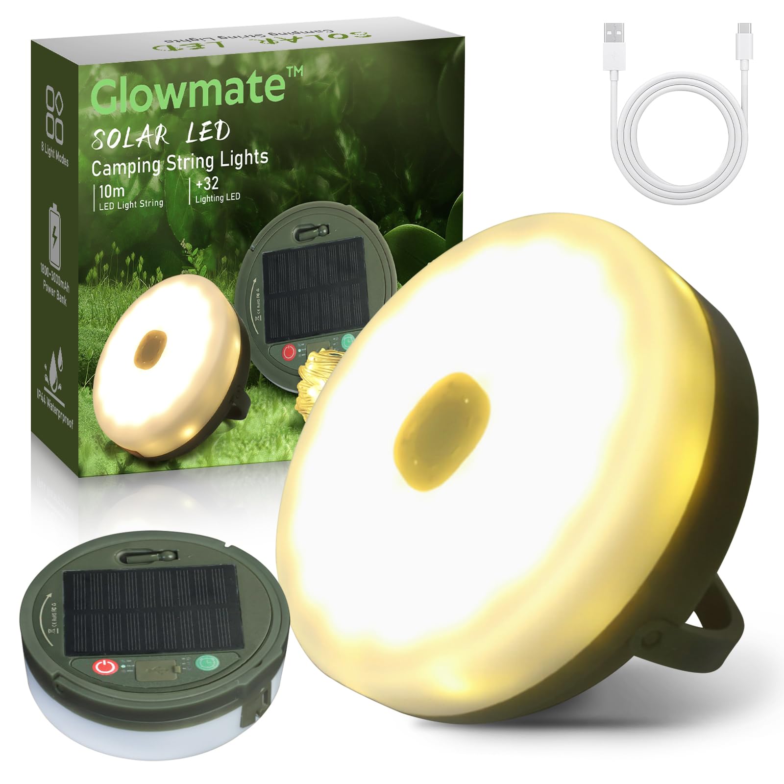 Camp Light Glowmate 4 Em 1 Camping String Lights 32,8 Pés