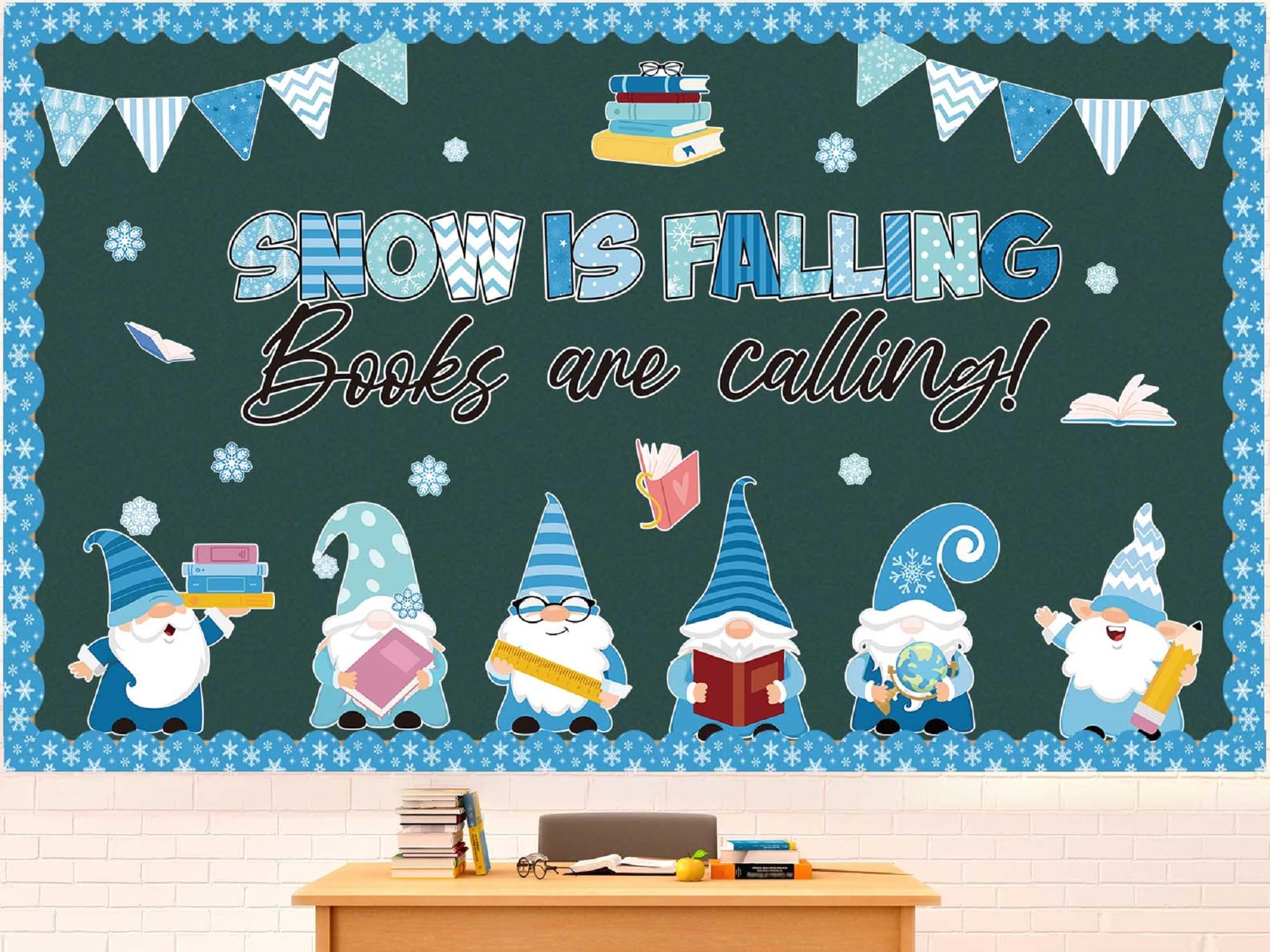 Conjunto De Quadros De Avisos De Inverno Pasimy Winter Wonderland Reading