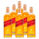 Whisky Johnnie Walker Red Label 750ml 6 Unidades