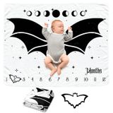 Cobertor Mensal Sweety Baby Gothic Bat Para Meninos, Flanela