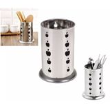 Escorredor Seca Talheres Aço Inox Louça Porta Talher Premium - Porta Talheres Cozinha Fundo Vazado - Panami