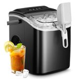 Máquina De Fazer Gelo Aglucky Countertop Portátil, Autolimpante, 26 Kg/24h