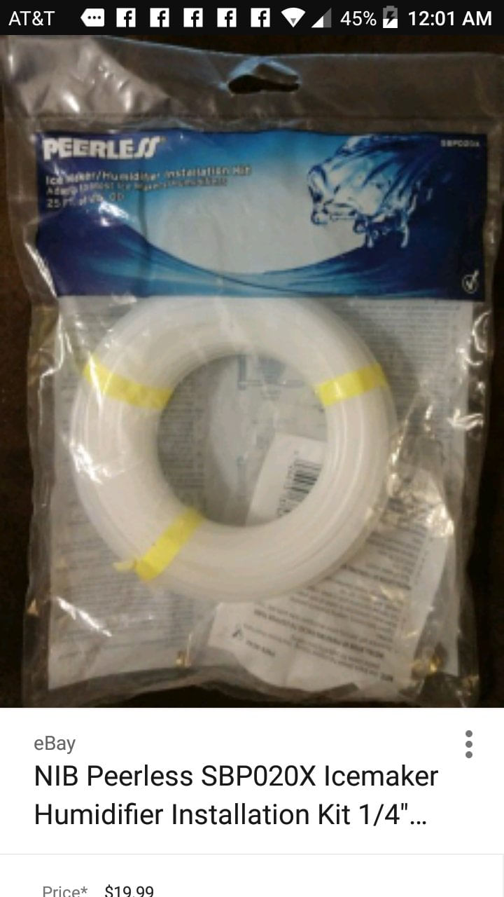 Kit De Conectores Ice Maker Peerless Sbpo2ox Com Kit De Instalação