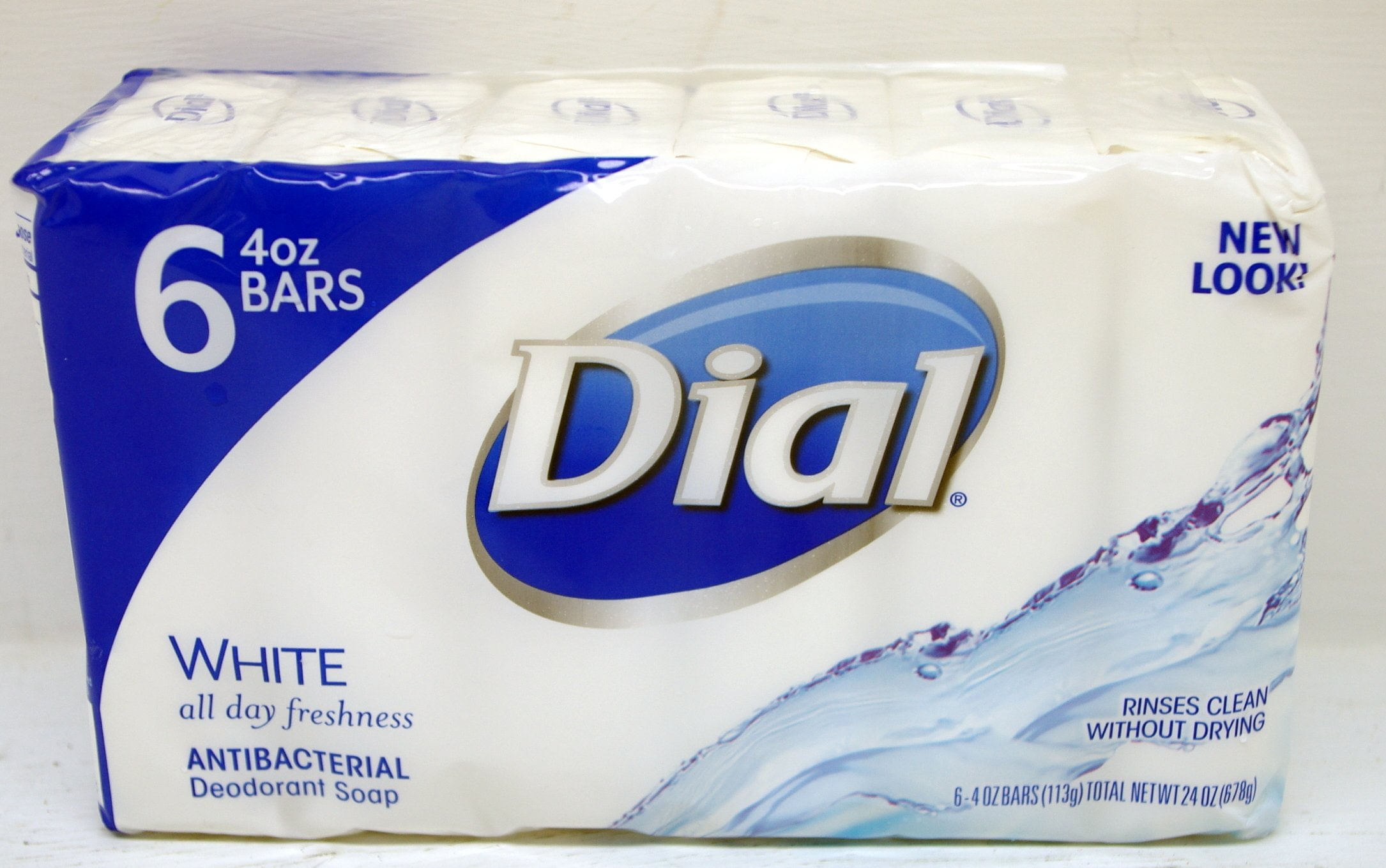 Soap Dial White, Antibacteriano, 4 Onças, 6 Barras