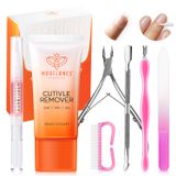 Kit De Remoção De Cutículas Modelones Com Ferramentas De Creme, Óleo E Manicure
