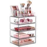 Organizador De Maquiagem Vtopmart 5 Camadas Transparente Com Gaveta Para Penteadeira